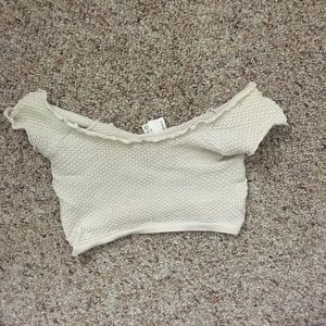 off the shoulder crop top